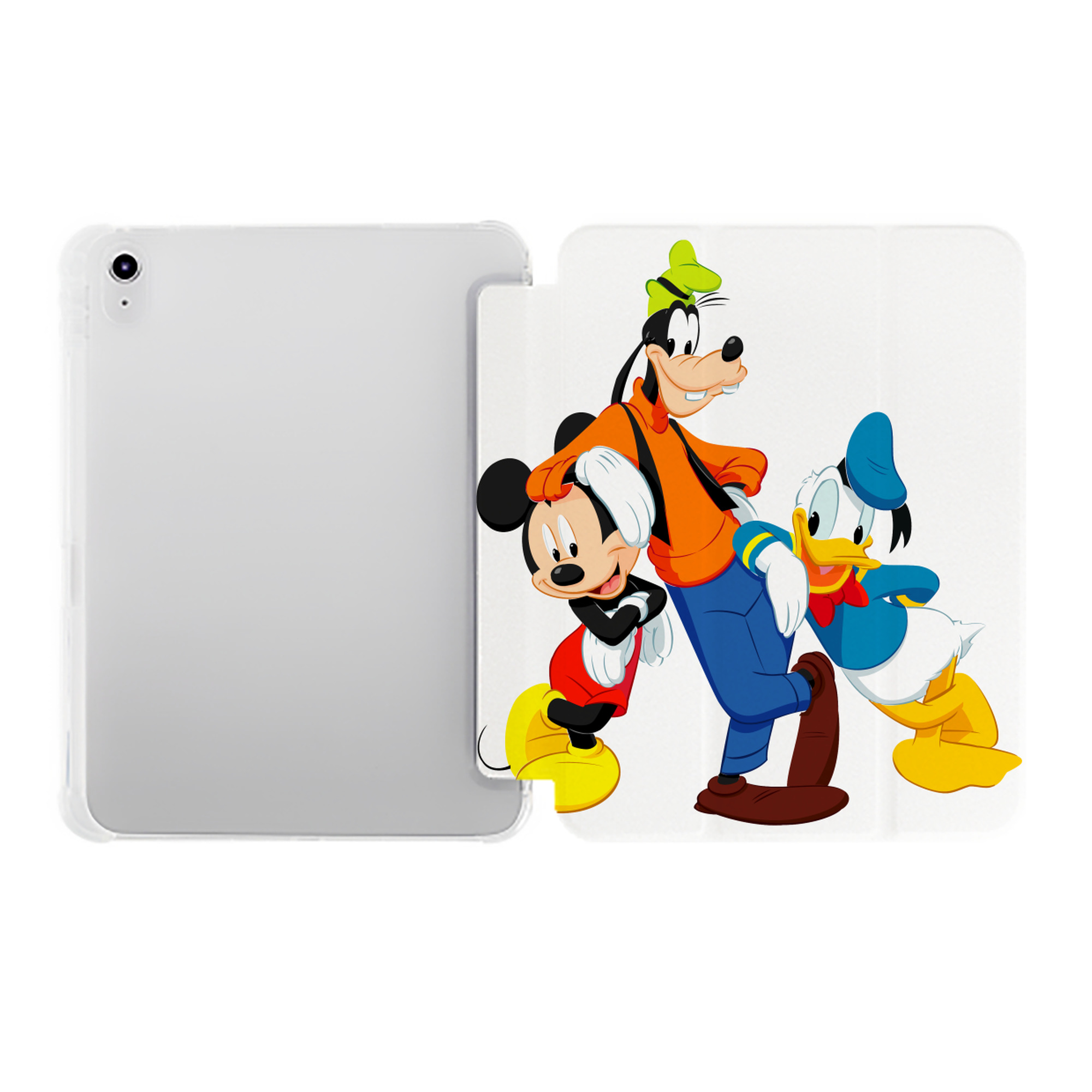 （画像用） ミッキーマウス Mickey Mouse IPad ケース ペン収納付き 三つ折りスタンド PUレザー×シリコン 対応機種9.5/10.5/10.9インチ